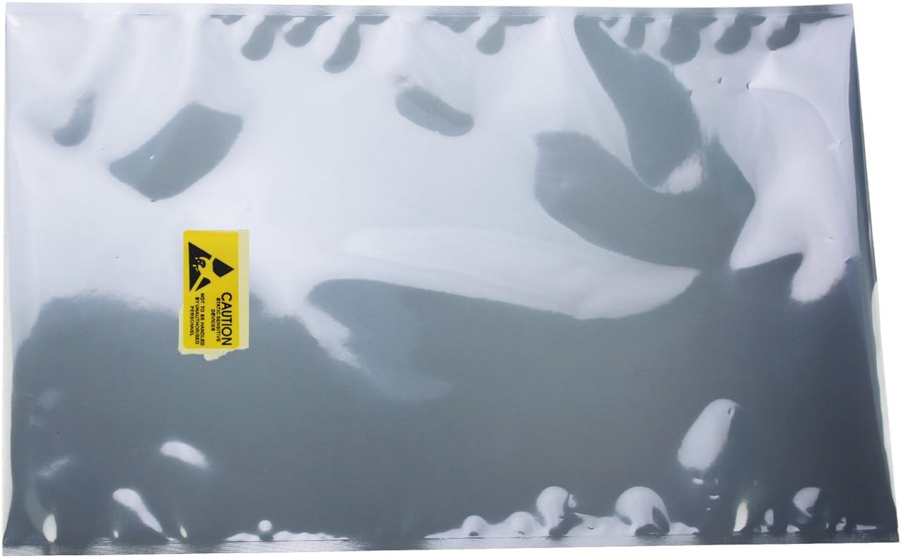 LJY Large Anti Static Bags Open Top 25.5 x 40 cm, Antistatic Bag ESD Shielding Storage for Electronic Components Motherboards