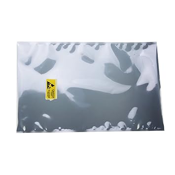 LJY 20 Stück Antistatisches Staubbeutel mit Top Offen für Motherboard Graphics Video Card LCD-Bildschirm mit Etiketten, 25,5 