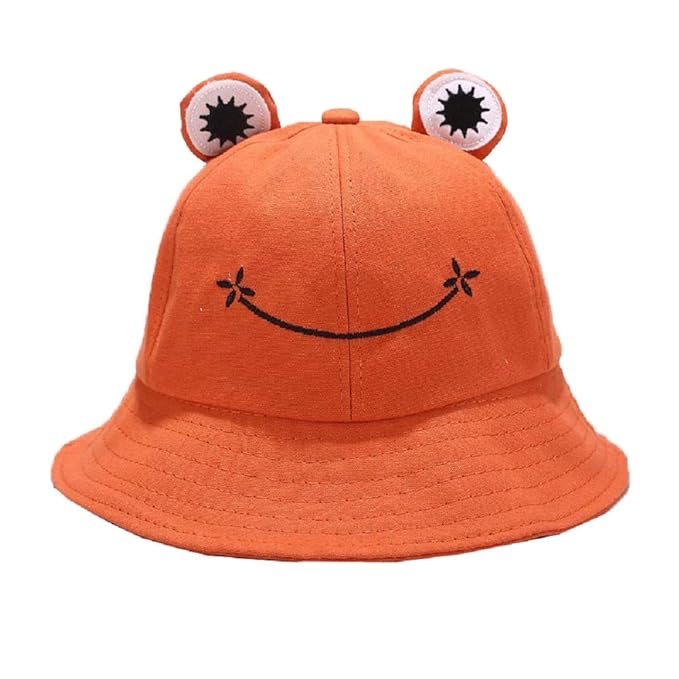 SYcore Cute Frog Bucket Hat,Summer Breathable Funny Frog Travel Sun