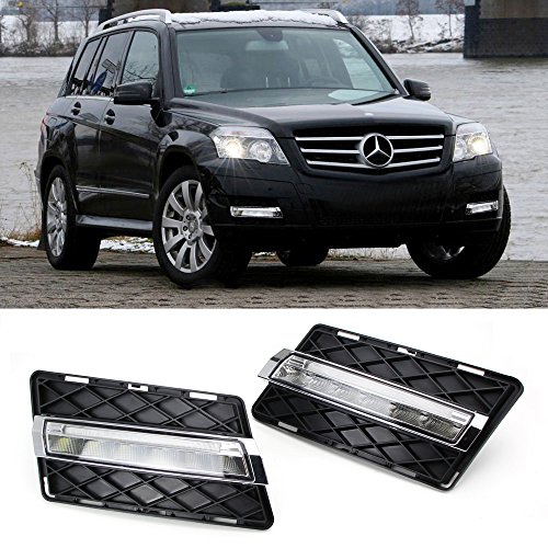 iJDMTOY (2) OEM Fit 6-LED 18W High Power LED Daytime Running Lights For 2009-12 Mercedes X204 GLK Class, Xenon White