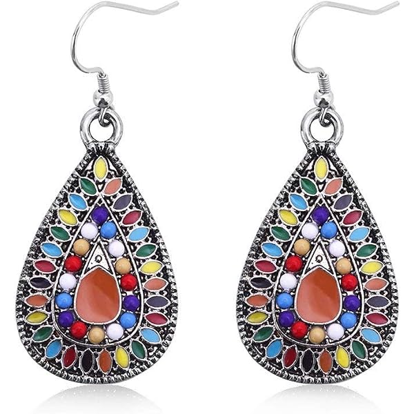 Boucles D'oreilles Pendantes Triple étage - Fausse Cuir Argenté Avec Paillettes, Neuves Avec étiquette