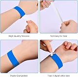 Vicloon 100Pcs Neon Paper Wristbands Blue Tyvek Event Party view 4