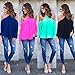 Sunward(TM)Women Fashion Irregular Strapless Chiffon Tops (Medium, Hot Pink)