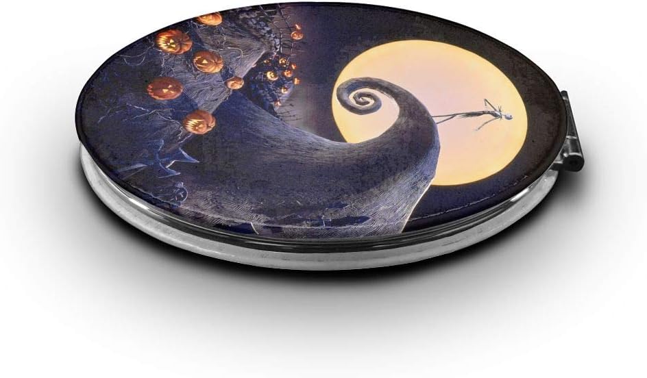 KEIOO The Nightmare Before Christmas Makeup Mirror Mini Compact Pocket-Size Travel Mirror Portable Folding Cosmetic Mirrors