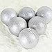 AMS 34ct Christmas Ball Mini Ornaments Party Decorations Shatterproof Festival Pendant Hangings for Xmas Tree Decor(1.57''/40mm,Silver)