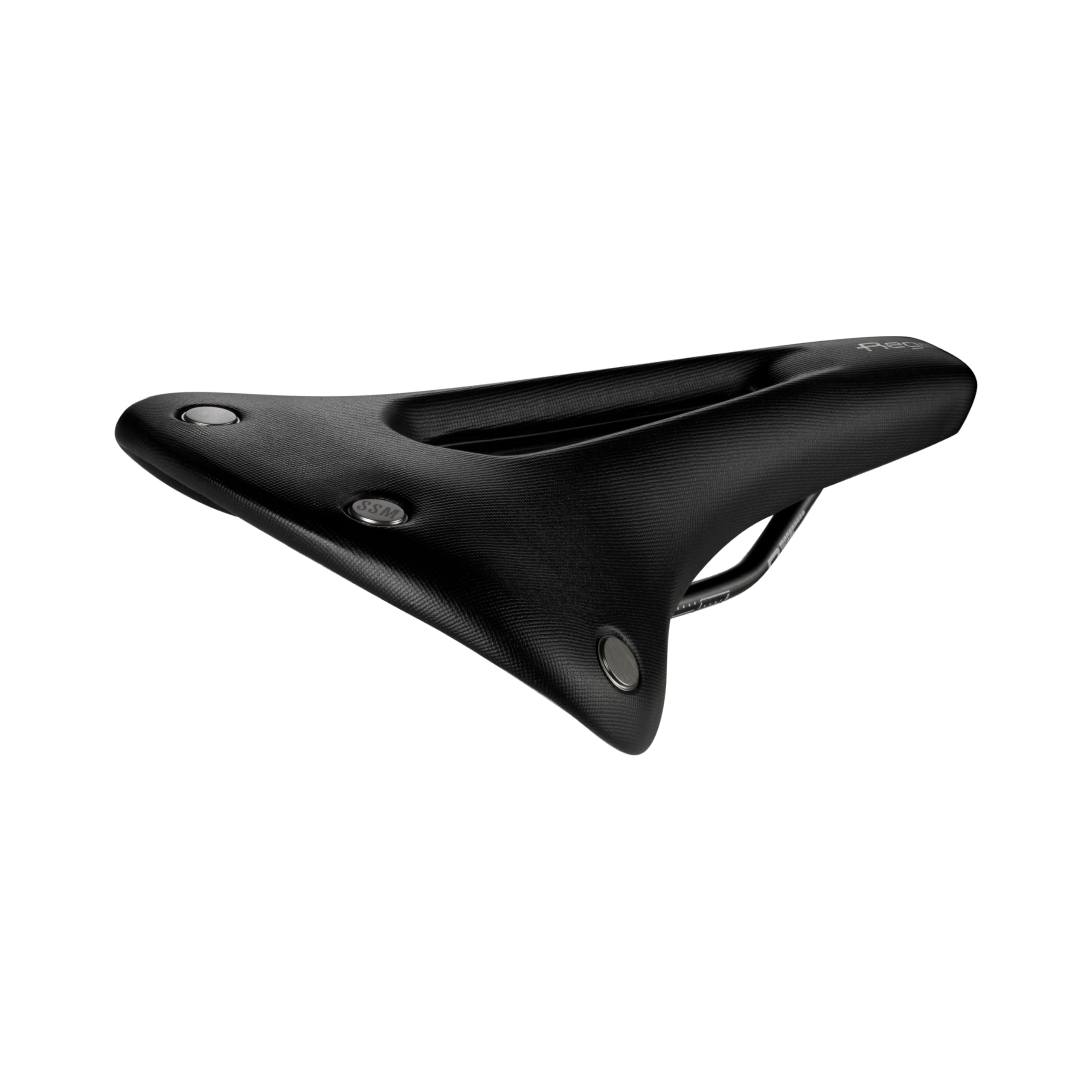 Selle San Marco Regal Short Dynamic - Gravel and Bikepacking Bike Saddle, with Manganese Bow Rail Frame, Anatomical Hole, Studded Design - Size L3, Black