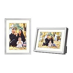 Frametory, 5x7 Aluminum Frames with Ivory Mats for