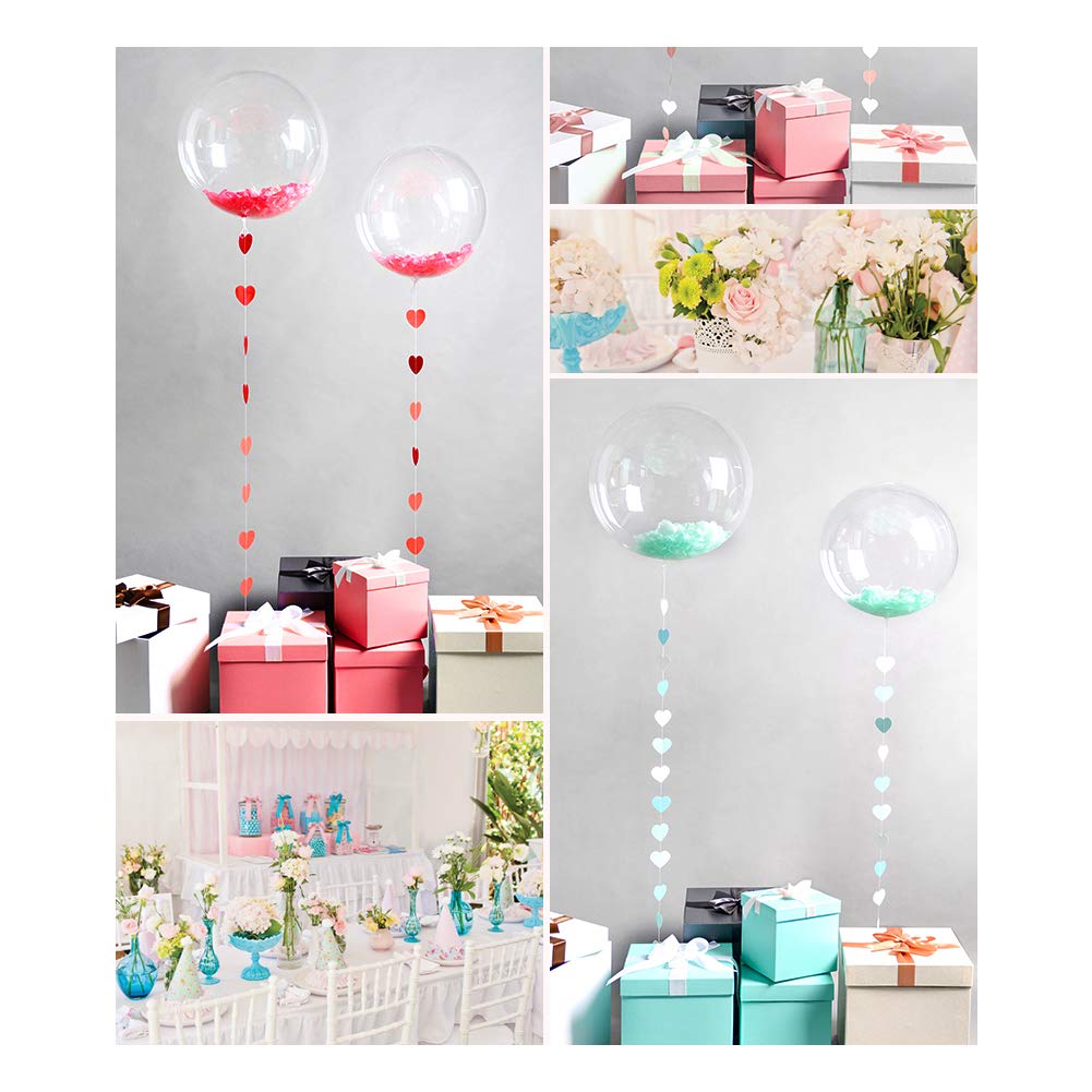 5pcs 16 inch Clear PVC Balloon, soota Strong Elasticity Party & Wedding Decoration Balloons