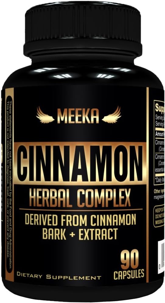 No Limit Nutrition Cinnamon Herbal Complex Capsules With Antioxidants to Support Immune System, Balance Blood Sugar Levels, Healthy Heart, Skin & Dental Health