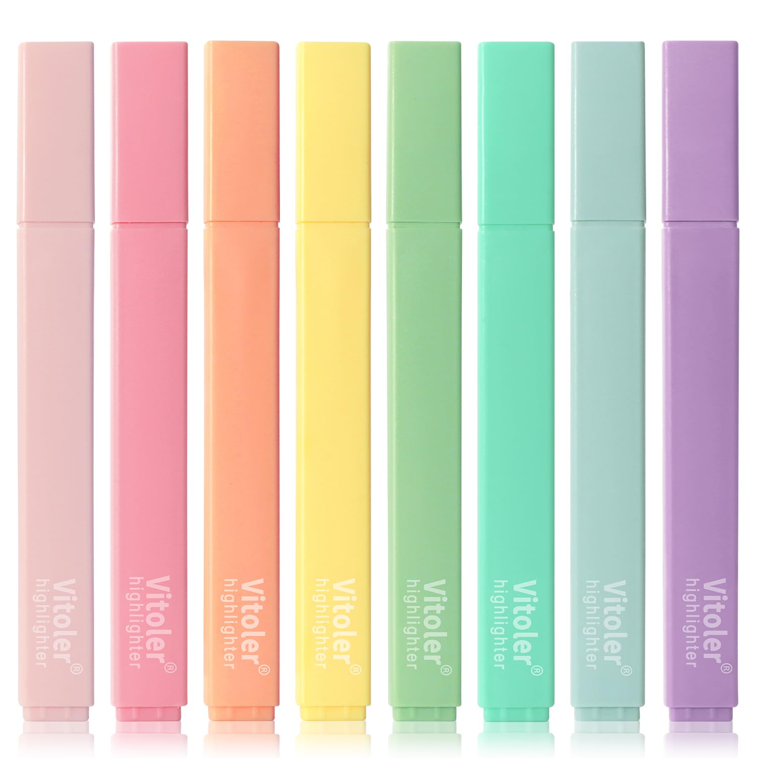 Photo 1 of Vitoler Bible Highlighters,Aesthetic Cute Highlighters,8pcs Colorful Highlighter Markers No Bleed for Office School Supplies