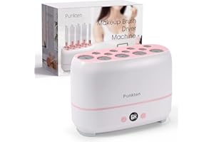 PUNKTEN Makeup Brush Dryer Machine,Can Drying 12pcs Makeup Brushes,2pcs Sponges Or Powder Puff AT Once,Baked Slowly At Constant Temperature Without Hurting The Bristles,USB Charge(Type-C)