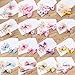 SUNNYCLUE 50 Sets Alligator Hair Clip Ropes Bands Kit Ribbon Hair Bows Hairpins Non-Slip Hair Barrettes Hair Accessories Sets for Teens