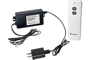 Durablow TR2001 Gas Fireplace On/Off Remote Control Kit for Millivolt Valve or Electronic Ignition Module, Plug-in Design Receiver Box with 100-240VAC Input, Wireless Fireplace Remote Control
