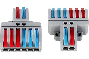 Koverflame Lever Wire Connectors, Quick Wiring Cable Connector Push-in Conductor Terminal Block, for Electrical Solid Stranded Flexible Wires (LT623 (20pcs))