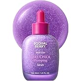 EQQUALBERRY Bakuchiol Plumping Face Serum - Retinol Natural Alternative for Sensitive Skin, with Niacinamide & Hyaluronic Acid, Pore & Wrinkle Korean Skin Care (1.01oz / 30ml)