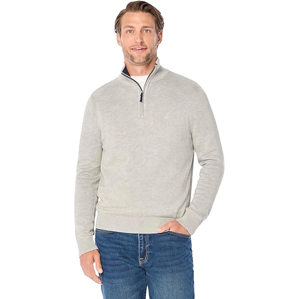 Polo Ralph Lauren COTTON QUARTER-ZIP MOCKNECK SWEATER - Maglione - beige/avorio