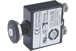 Blue Sea Systems Push Button Reset-Only CLB Circuit Breakers with Screw Terminals