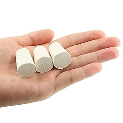 Zorfeter 10 Pcs 2# White Solid Rubber Stoppers