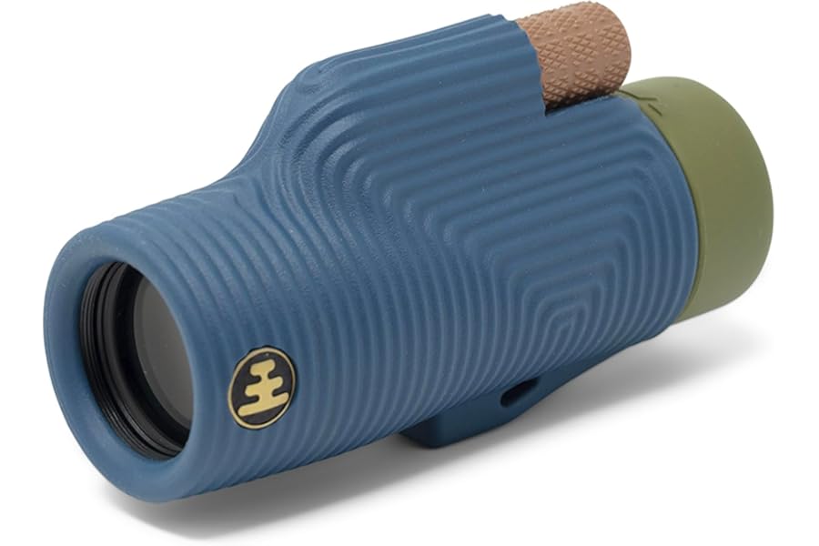 Nocs Provisions Zoom Tube 8x32 Monocular, 8X Magnification Telescope, Bak4 Prism, Wide Field of View for Bird Watching, Backpacking & Wildlife Viewing - Indigo Blue II