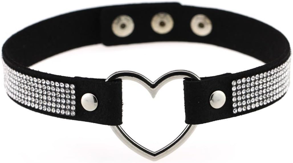 QIANDIVintage Necklace for Women Jewelry Cosplay Collar Gothic Lolita Jewelry Love Heart Choker Chain Necklace