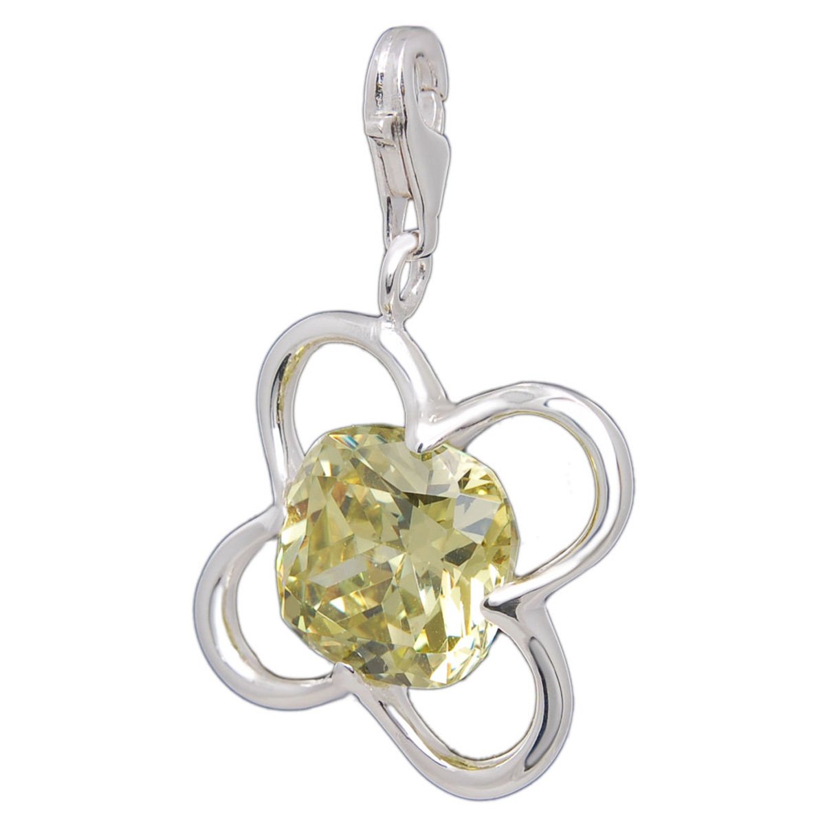 Melina 1801155 Women's Clover Charm Pendant 925 Sterling Silver, Sterling Silver