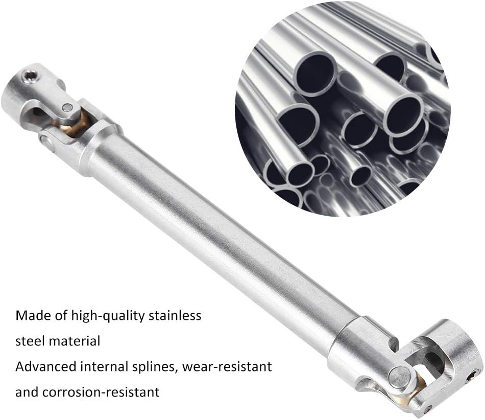 RC Crawler Drive Shaft, 112‑165mm Stainless Steel Silver Drive Shaft Car Drive Shaft Part Suitable for 1/10 RC Crawler - Image 5