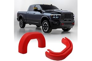 TECHPICCO Front Tow Hooks Covers for RAM 2500/3500 2019-2026, Hitch Cover Customized Car Tow Hooks Compatible with RAM 2500/3500 Accessories 2019-2026 (Red)