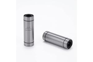 XIKE 2 Pcs LM8LUU Sealed Lengthen Linear Ball Bearings 8x15x45mm,Fits DIY/3D Printer/Workbench/CNC, M4 Rod Shaft Guide Linear Motion System and SCS4LUU Linear Ball Bearings Block Slide Bushing.