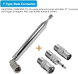 Ancable 75 Ohm Telescopic DAB Radio Aerial Antenna for HiFi AV Receiver view 2