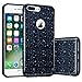 Hanlesi iPhone 7 Plus Case Case Fashion Glitter Shiny Gradient Bling Silicone Protective Cover for Apple Phone 7P Plus 5.5 inch for Girl Boy 2017 New with Lanyard Hole Black