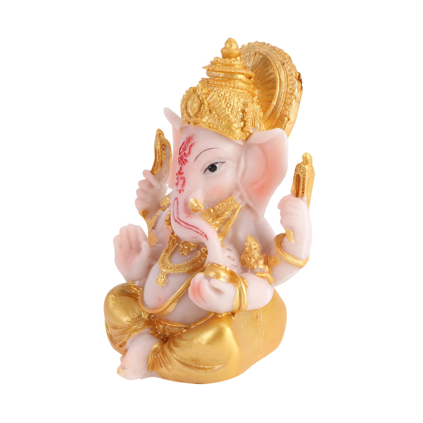 Yardwe Elephant Trunk God of Wealth Ornaments Statue Desktop Decor for Home Office Art Craft Elephant God Decoration