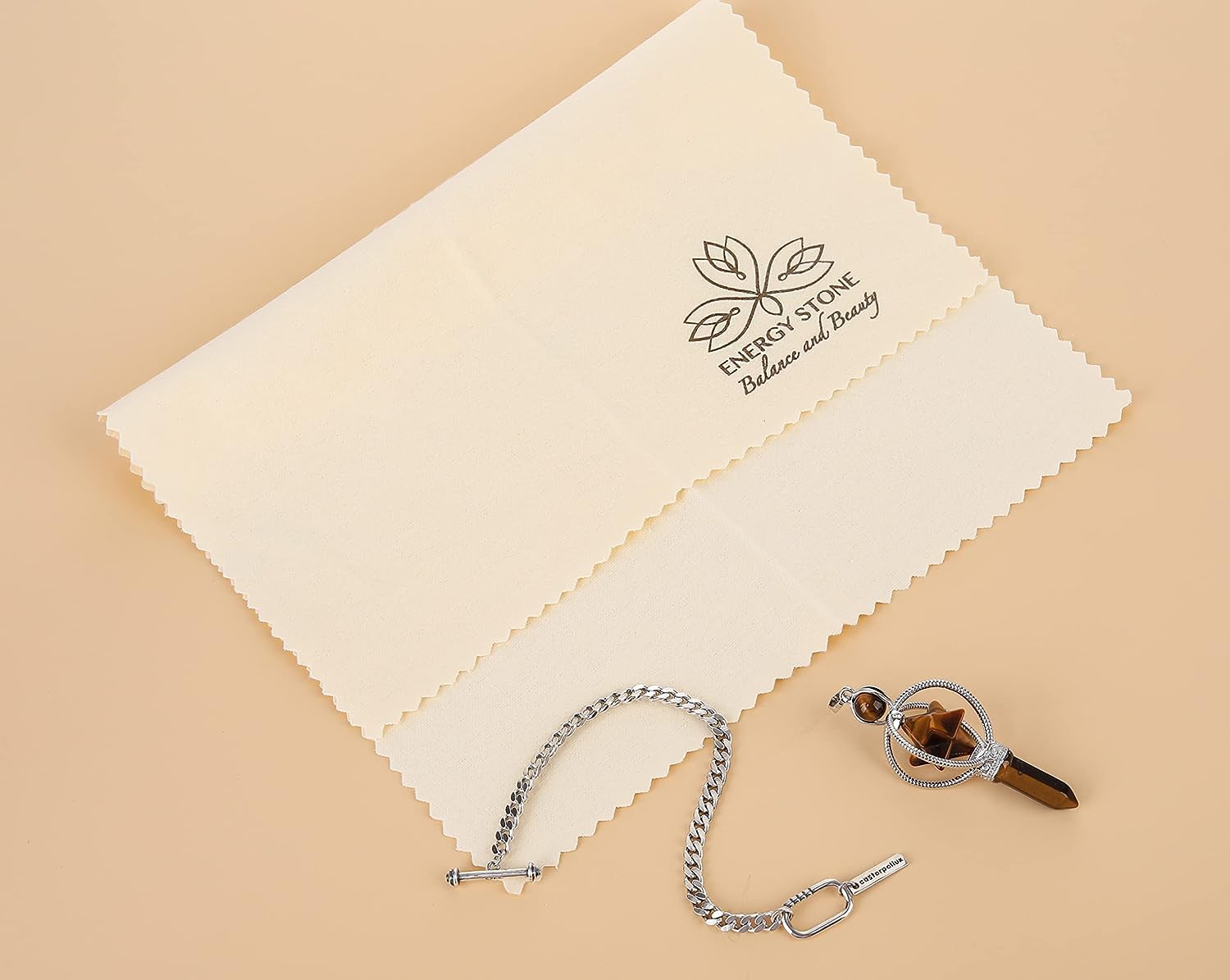ENERGY STONE Silver and Gold Restoration Polishing Cloth, Anti-Tarnish Cleaner with Lasting Shine, for Fine Valuables Precious Metals, Silverware, Coins
