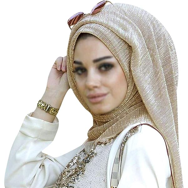 YAOSEN Women Rhinestone Hijab Muslim Head Wrap Long Scarf