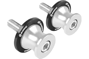 BAIONE Worldmotop 6MM Swingarm Spools Sliders Replacement For Yamaha YZF R1 R3 R6 R25 R1000 (Sliver)