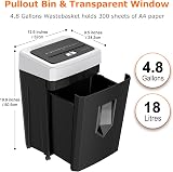 Bonsaii 15-Sheet Cross Cut Shredder C169-B 60dB 18L Jam Proof Office view 5