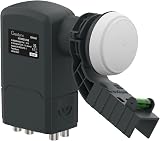 GeoSync Hybrid LNB 6 Output with Sky Bracket & Level - 2 UK Wideband 4 Universal