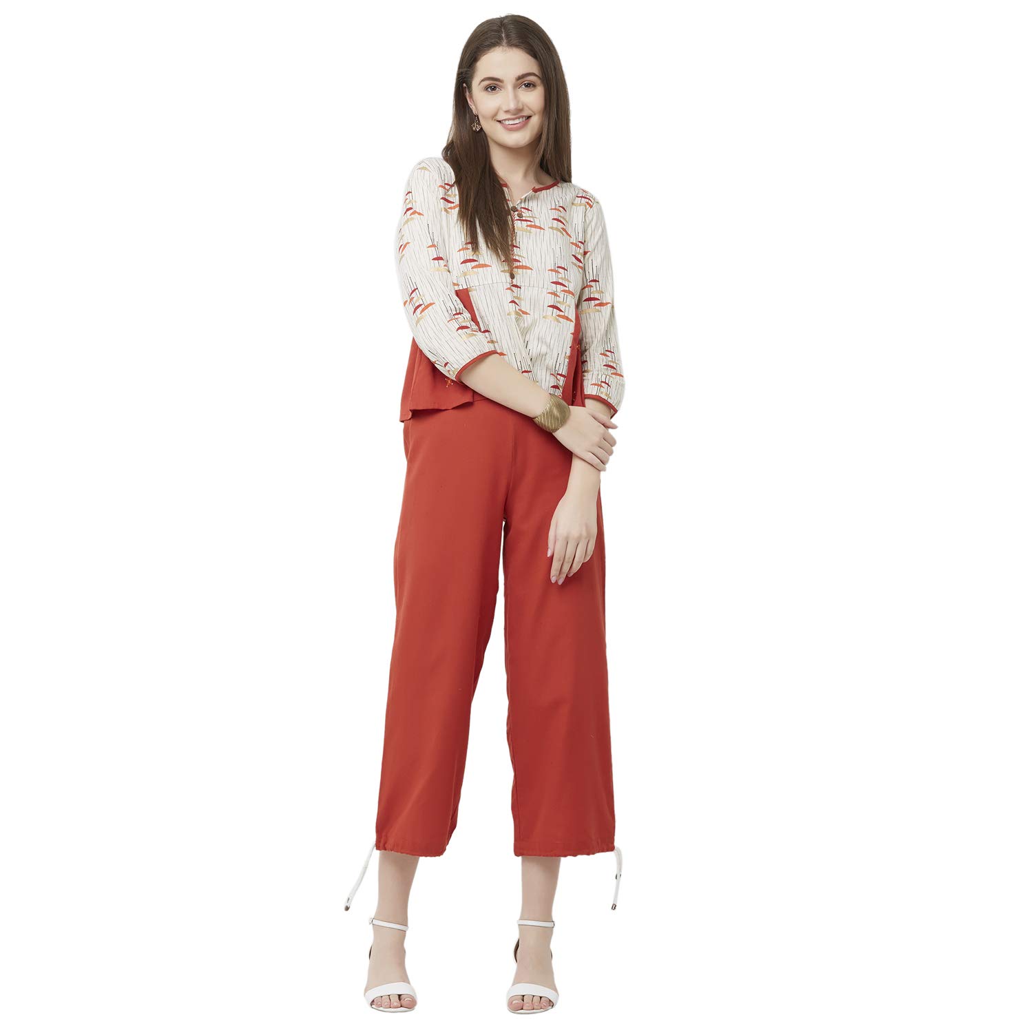 red pant set