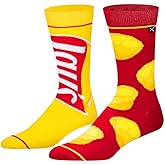 Odd Sox, Fun Crew Socks for Men, Nacho Snacks, Doritos, Cheetos, Funyun Prints