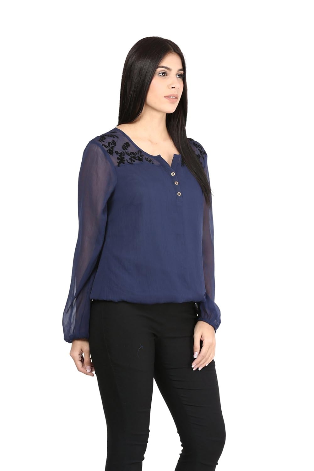 mayra women's polyester top (z1602t09264)