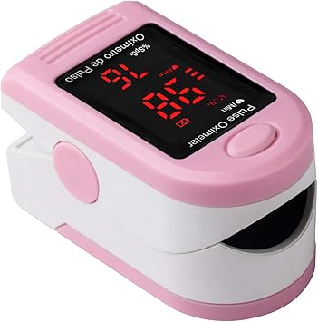 Pulse Oximeter Fingertip - Blood Oxygen Saturation Meter SpO2 & Pulse Monitor for Kids Adults, Portable Accurately Digital Reading Oximeter for Oxygen Measurement with Perfusion Index Feature