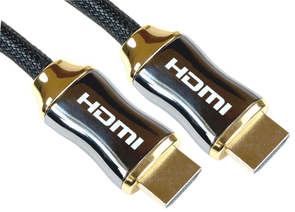 Pro Signal 2m High Speed HDMI Cable – 4K UHD @60Hz, Braided with Ethernet & ARC, Gold Plated Connectors – Black – NL2HDMI-02