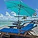 Abba Patio 9ft Patio Umbrella Outdoor Umbrella Patio Market Table Umbrella with Push Button Tilt and Crank for Garden, Lawn, Deck, Backyard & Pool, Turquoise