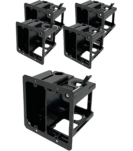 Arlington LVD2 2-Gang Combo Electrical/Low-Voltage Box, Black, 1