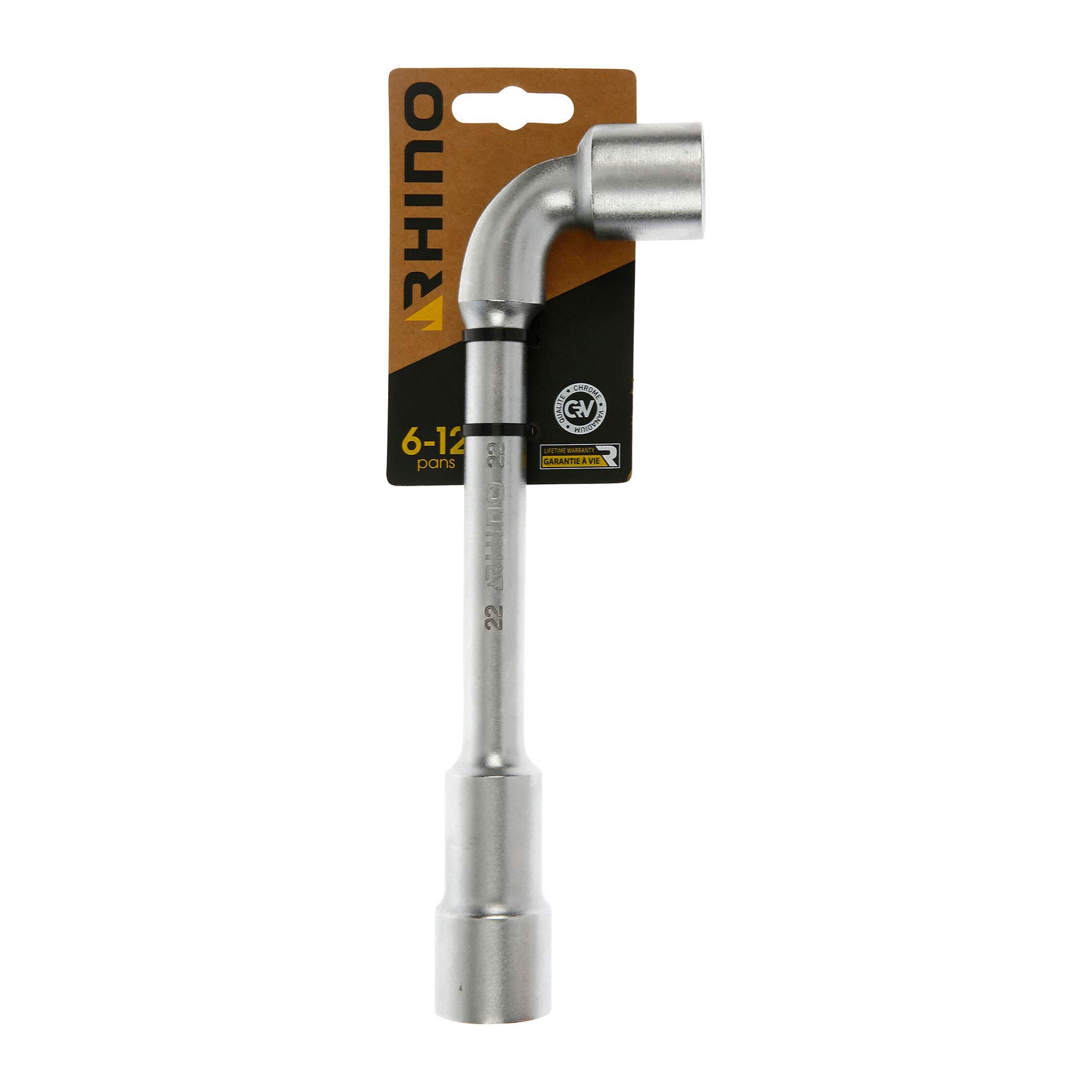 Rhino 22mm Diameter 22mm 6/12 Point Pipe Wrench - Made from Steel (Chrome Vanadium)