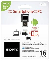 Sony 16GB Microvault USB Flash Drive for Smartphone