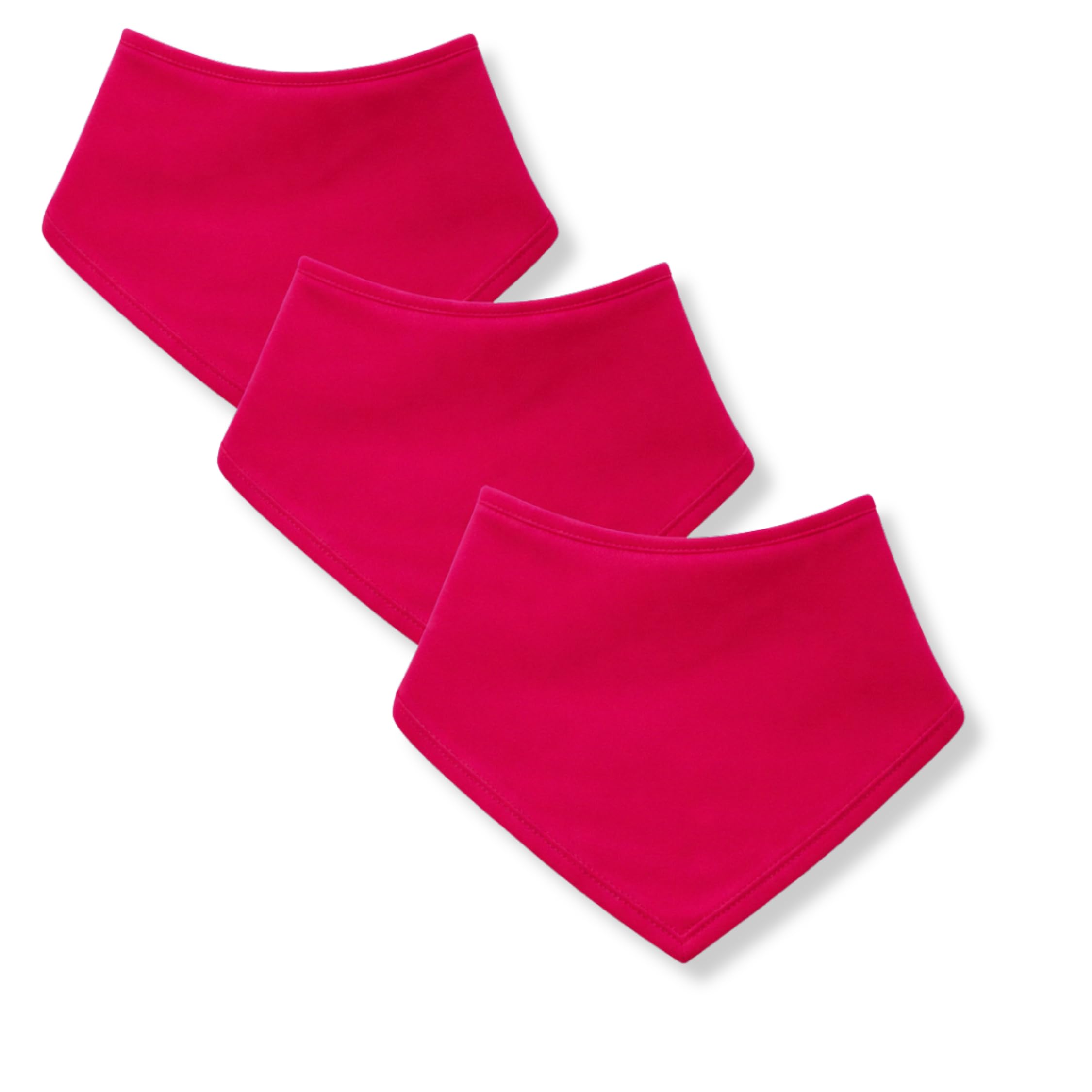 Baby Togs Baby Bandana Bibs 3 Pack, 100% Cotton Dribble Bibs For Boys & Girls 0-24 Months, Teething Bib, Milk Feeding Bib Fuchsia, One Size