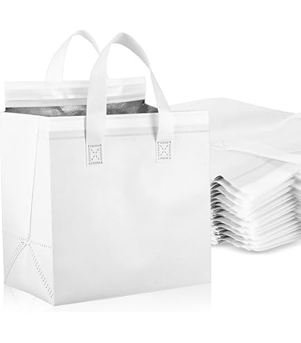 Thermal Bags For Food Deliveries Paper Lunch Bags Large 50 Pcs