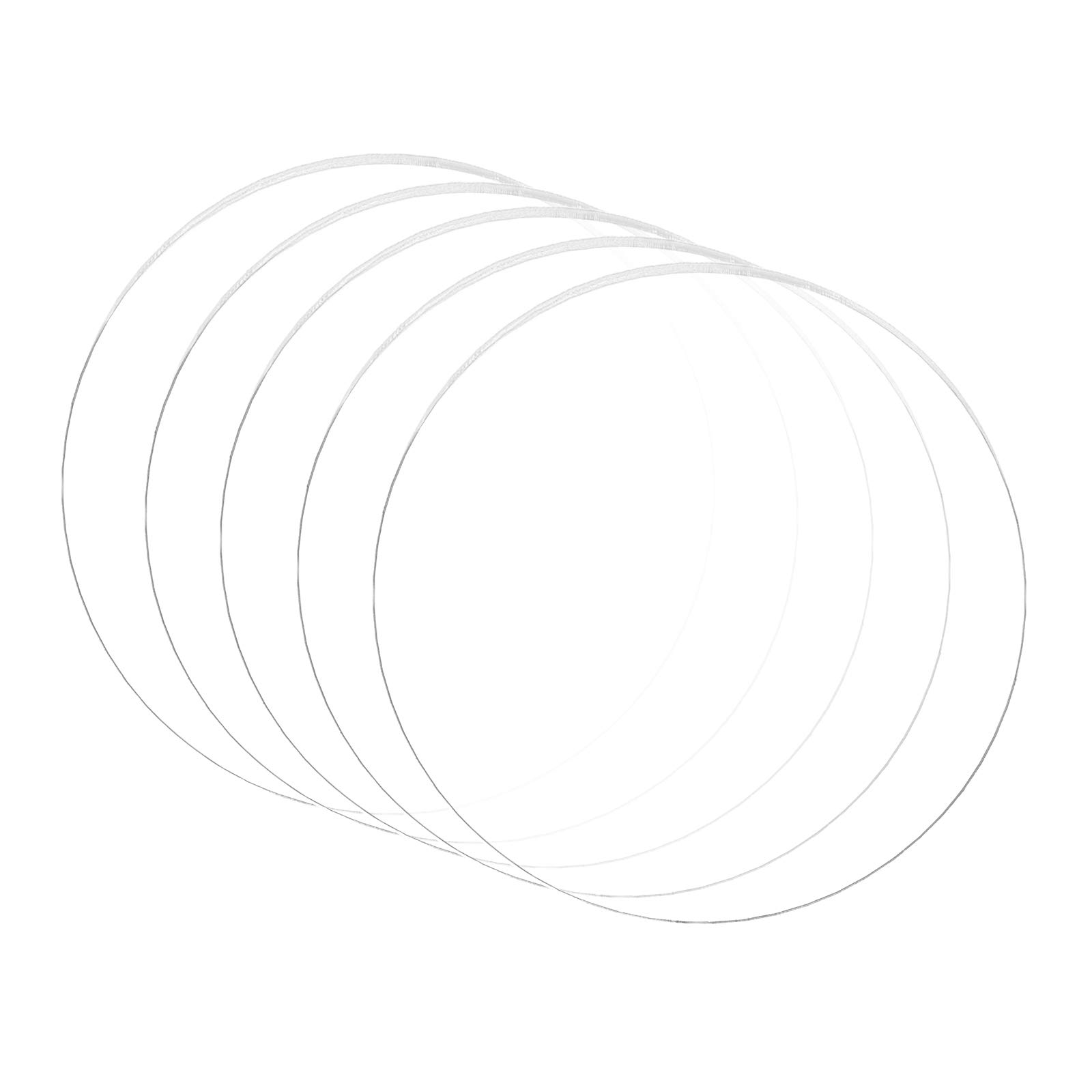BENECREAT 5PCS Clear Acrylic Circle Disc 3mm Thick 125mm Inner Dia Cast Sheet for Craft Projects, Signs, DIY Projects