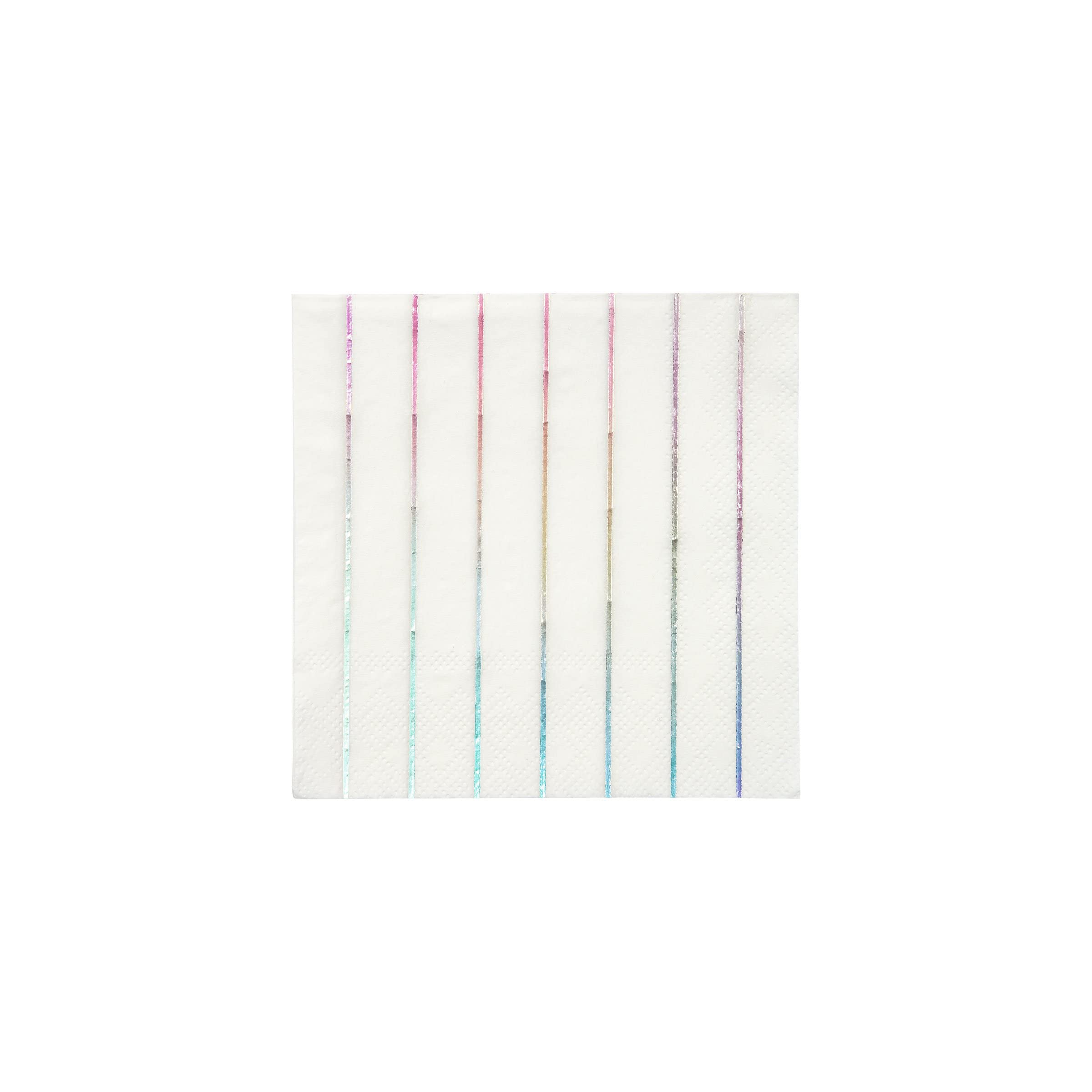 Meri Meri Silver Holographic Stripe Small Napkins (Pack of 16)