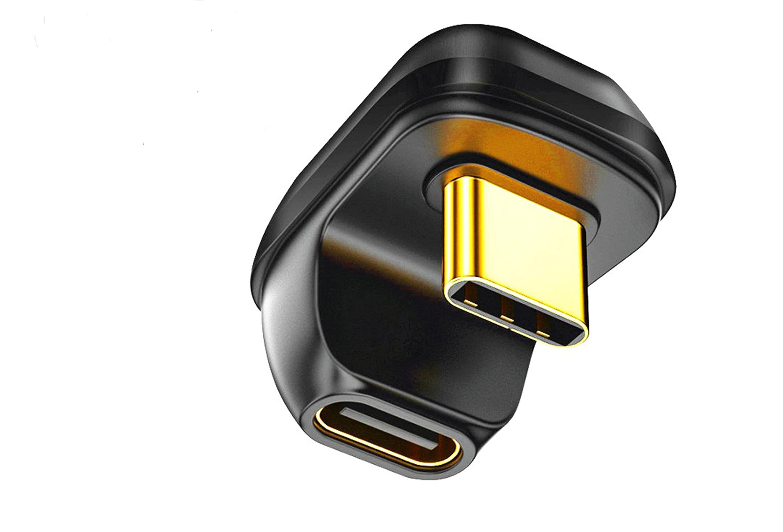 SHANFEILU U Shape USB C Adapter 40Gbps 180 Degree Angle USB 4 Adapter Type C Male to Female Extender PD 100W Fast 8K@60Hz for Laptop,Tablet,Type C Device